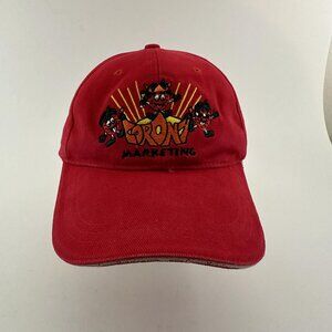 Corona Marketing Baseball Hat Embroidered Adjustable Strap Back K & B Cap Red